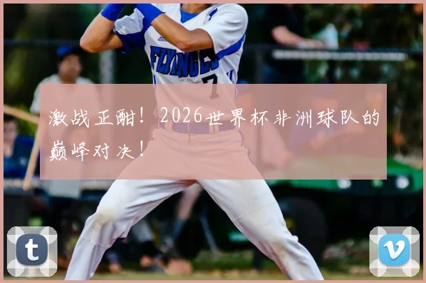 激战正酣!2026世界杯非洲球队的巅峰对决!